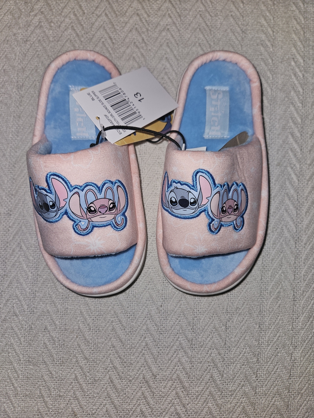 Disney Pink and Blue Stitch Slide Slippers for Kids